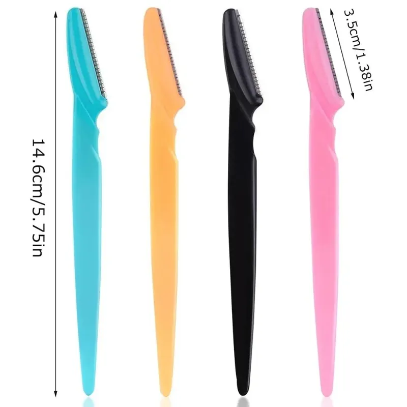 Eyebrow Trimmer 40PCS Brown Eyebrow Razor Safe Face Body Hair Removal Shaver Blades Babae Eyebrow Shaping Knife Razor