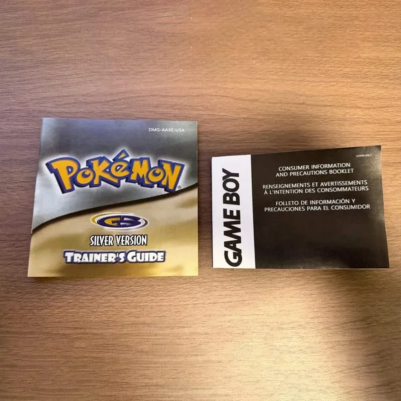 Pokemon Series Blue/Crystal/Gold/Green/Red/Silver/Yellow GBC Game in Box with Manuals for Video Game Cartridge USA Version