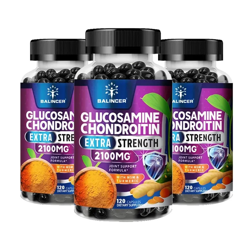 Glucosamine Chondroitin Turmeric & MSM - Joint Health Supplement Antioxidant Helps Relieve Back Knees and Hand Pain