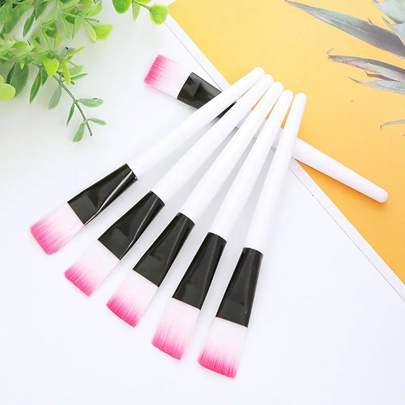 10pcs Facial Mask Brush Makeup Brushes Eyes Face Skin Care Masks Applicator Cosmetics Mask Brush Tools Pink Handle