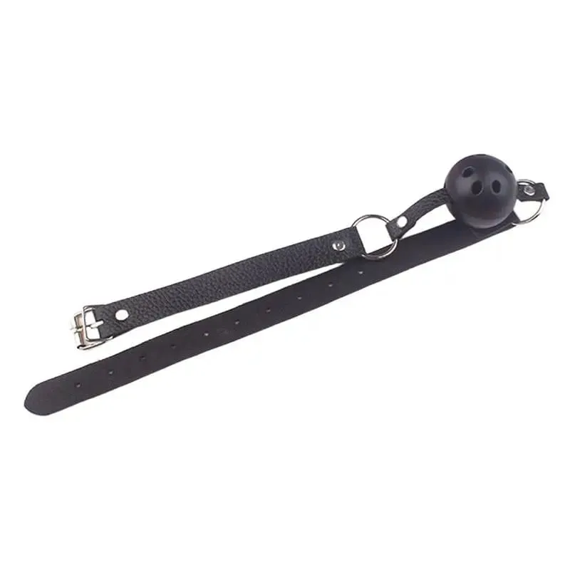 4 Χρώματα Faux Leather Mouth Gag Ρυθμιζόμενη πλαστική μπάλα για ενήλικες Παιχνιδομηχανές ρόλων Αξεσουάρ για ζευγάρια Bondage σεξουαλικά παιχνίδια▪