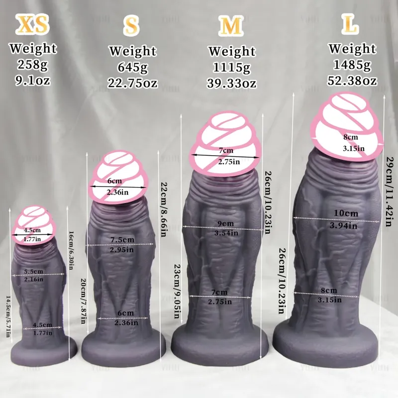 Huge Anal Dildo Buttplug Silicone Anal Plug Masturbator With 4 Sizes Big Dick Prostate Massager G-spot Stimulation Sex Toys 18+