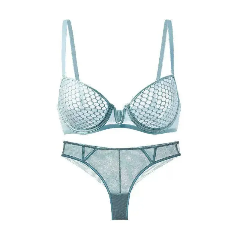 Ultra-Thin Minimizer Bra Set For Large Bust Women Summer Style Soft Underwire Side Support Anti-Sagging Comfort Daily Lingerie