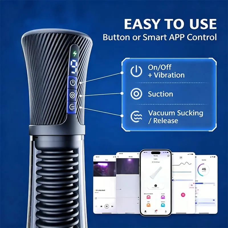 Automatic Male Masturbators Penis Pump Sex Machine Stroker Vacuum Pump Adult Sex Toys for Men 5 Suction Levels 6 Training Modes — image 5