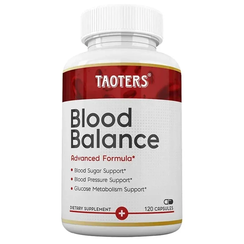 Natural Blood Balance Capsules - Vitamin C B6 12 Hawthorn Heart & Blood Sugar Balance Circulation Support Promotes Metabolism