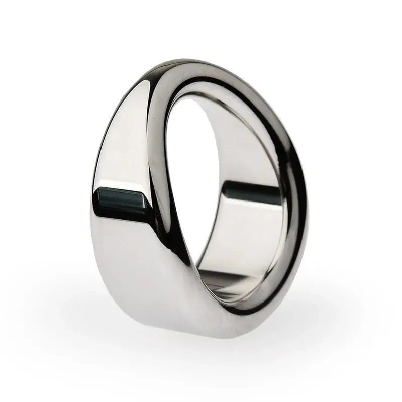 Stainless Steel Testicle Stretcher Heavy Duty Penis Ring Metal Lock Cock Weighted Exercise Scrotum Pendant Male Bondage Sex Toy