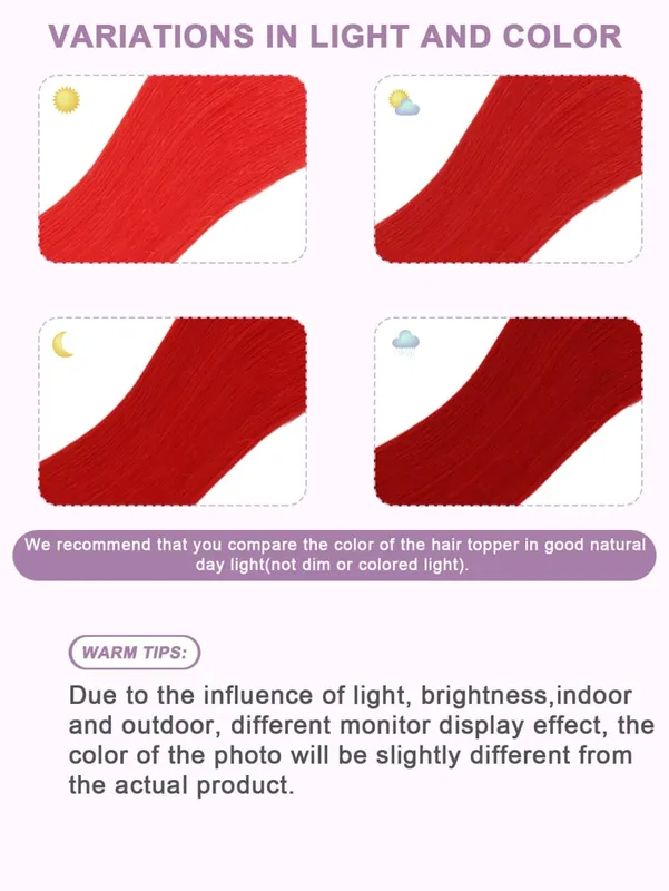 Red Color 20Pcs Tape-In Hair Extensions 100% Remy Human Hair Straight Highlight Color for Women Add Hair Length And Volume 50g