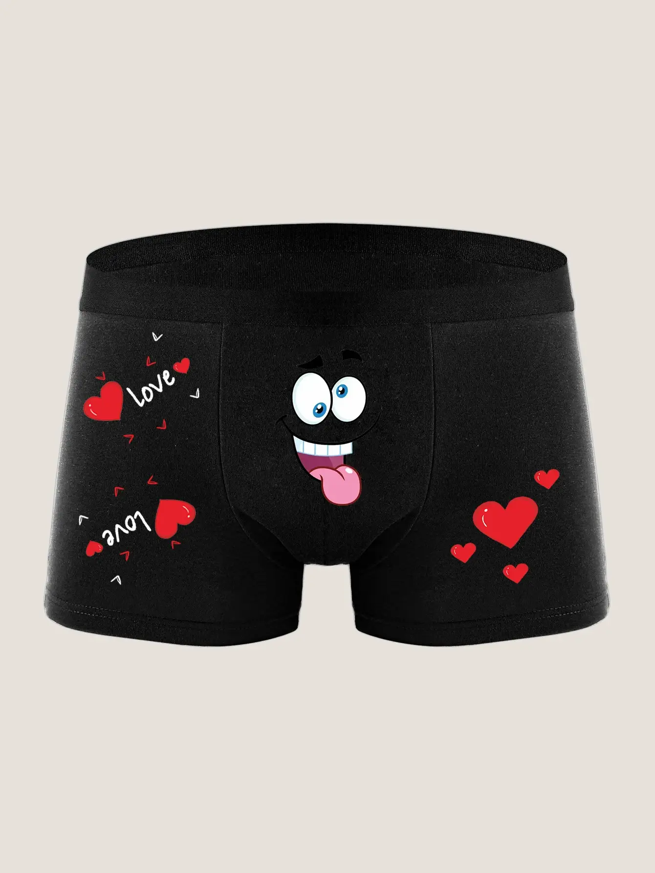 Boxershorts för män med resår i midjan, mjuka boxershorts med tryckta intressanta uttryck, underkläder med stretchig passform för vardagsbruk