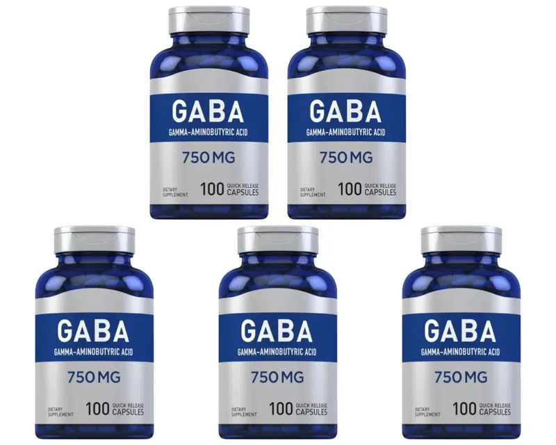 750mg Gamma-Aminobutyric Acid 100 Quick Release Capsules Non-GMO & Gluten Free Dietary Supplement for adult