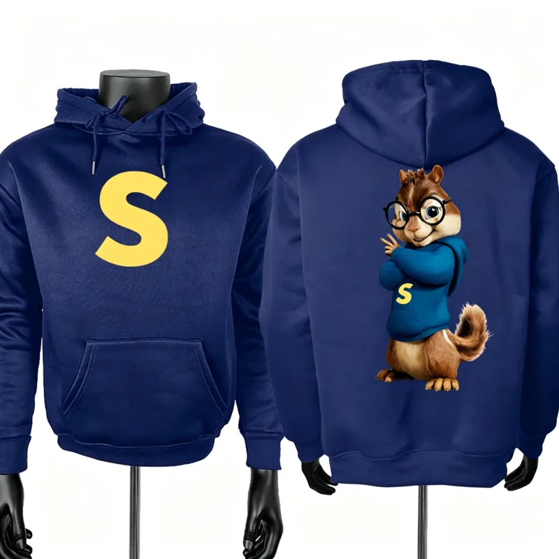 Alvin and The Chipmunks 2026 Fashion Unisex Casual Sportswear Men's Hoody Alvin Chipmunk Halloween Costume Women's Pullover Tops