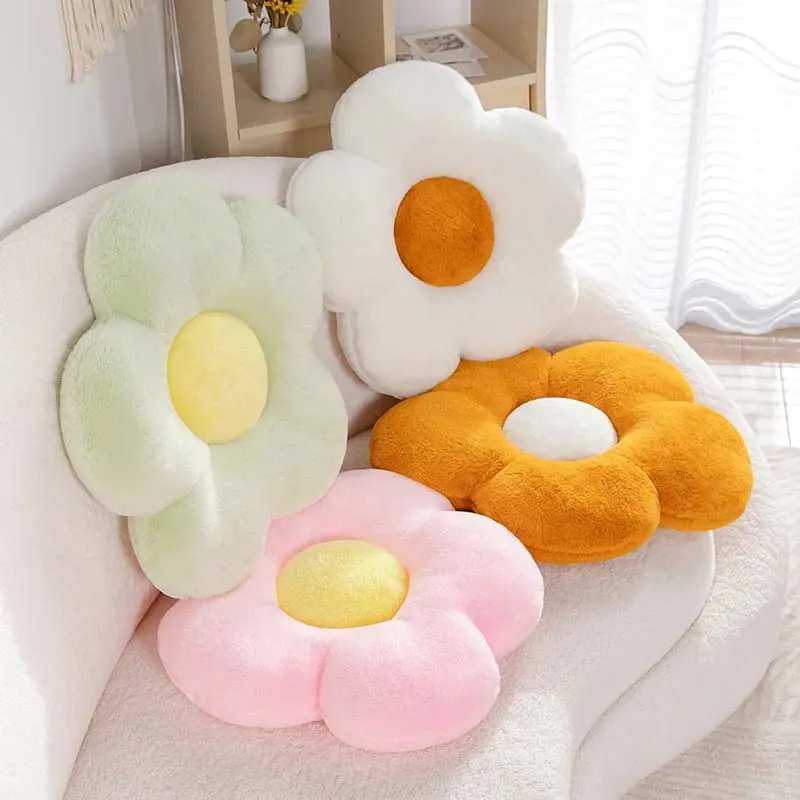 45CM Flower Cushion Soft Nap Pillow Home Colorful Sunflowers Chair Pillow For Office Classroom Home Bedroom Girls Birthday Gift