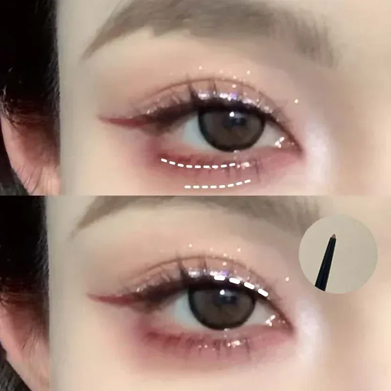 10 Colors Eyeliner Pencil Smooth Wine Red Soft High Pigment Eye Liner Pen Waterproof Matte Aegyosal Lying Silkworm Eyes Makeup
