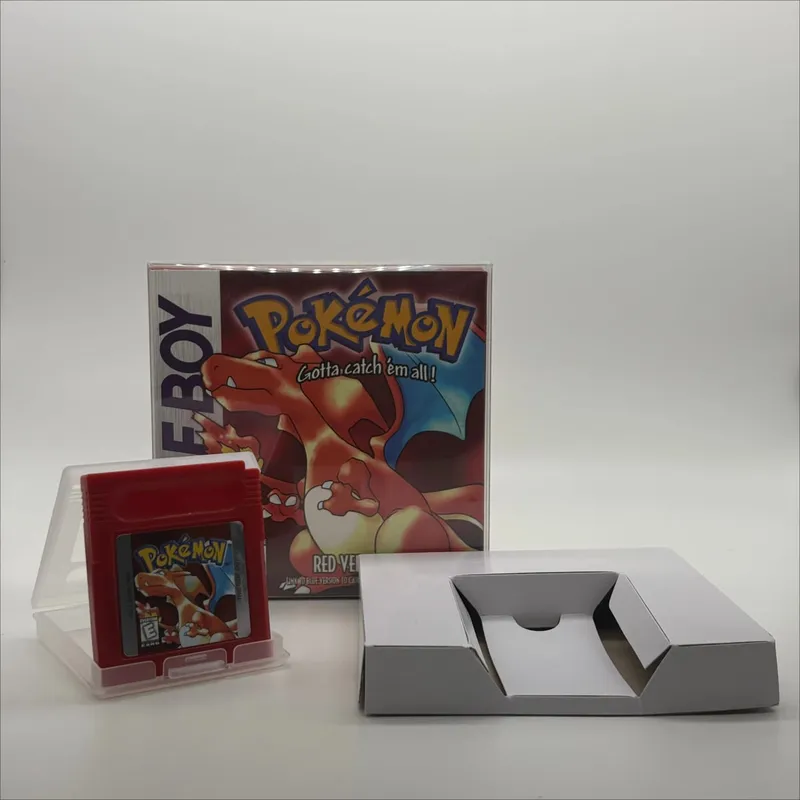 Pokemon Series Blue/Crystal/Gold/Green/Red/Silver/Yellow GBC Game in Box with Manuals for Video Game Cartridge USA Version