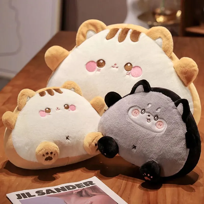 20cm Rice Ball Cat Plush Pillow Cute Onigiri Kitten Stuffed Cushion Soft Fluffy Throw Pillow Sofa Bedroom Decor Gift