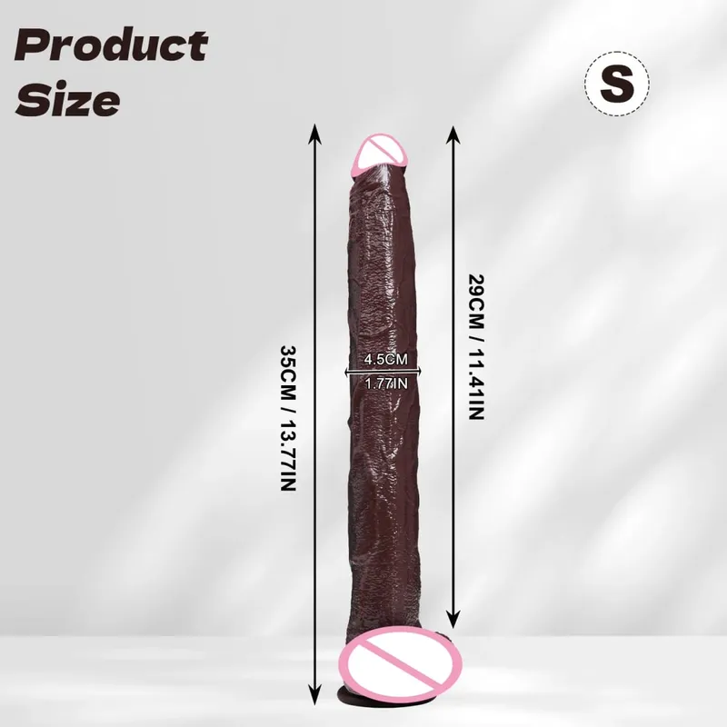 40CM Long Dildo Realistic Snake Shape Single Layer Silicone Big Penis Soft Anal Sex Toy Suction Cup Dick for Women G-spot Orgas