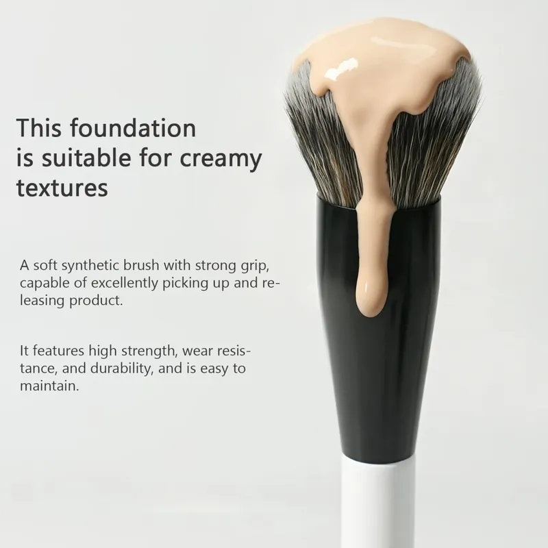 Dual-Ended Foundation Brush for Liquid & Cream Blend & Sculpt