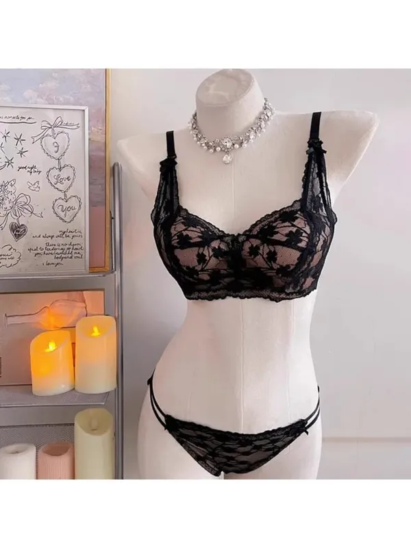 Sweet Halter Neck Bow Lace Wireless Bra Sujetador Push-up Acolchado Señoras Capas Lencería íntima para busto pequeño Tamaño 32-38 ABC