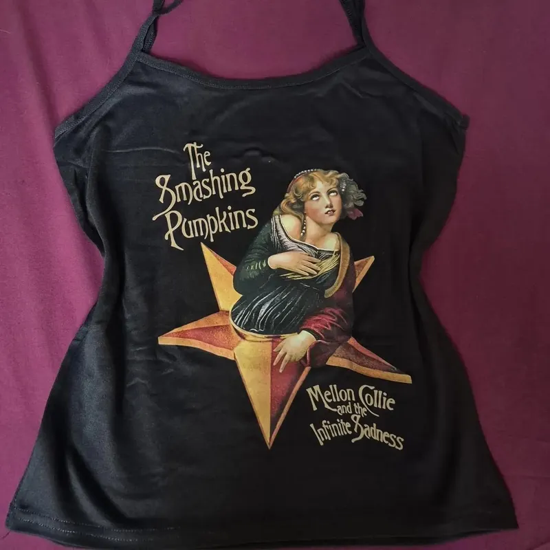 System Of A Down Hand Print Women Crop Cami Top Y2K Rock Band Slim Fit Spaghetti Strap Sleeveless Vintage Grunge Tank Top