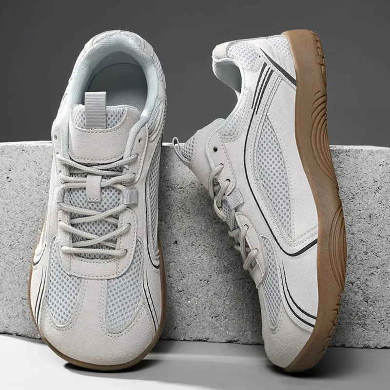 Homens mulheres tênis de dedo largo retro sapatos de treinamento tamanho grande malha respirável antiderrapante sola plana ao ar livre sapatos esportivos casuais