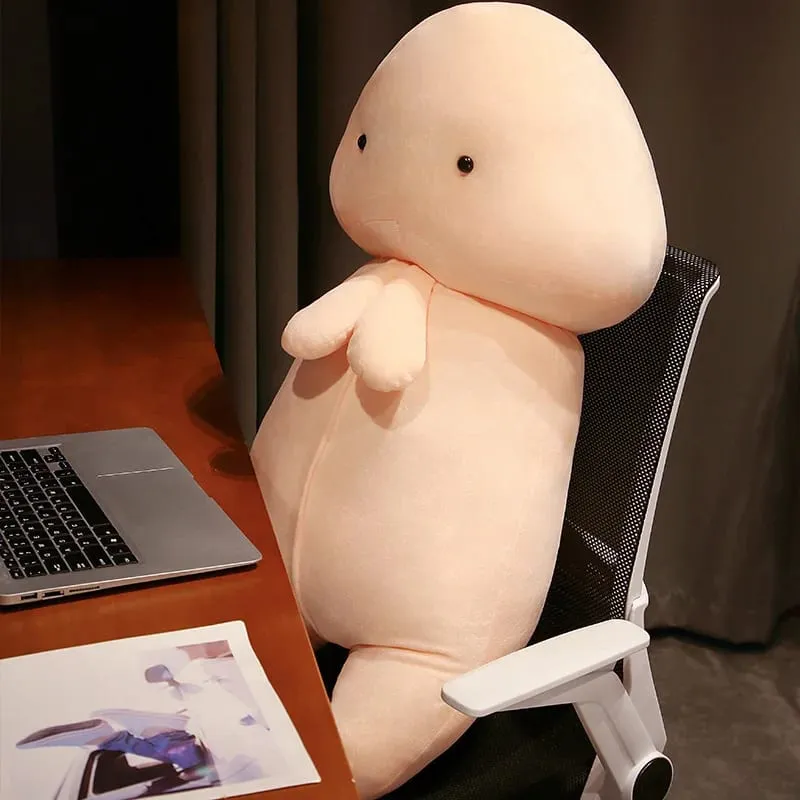 1pc Cute Penis Plush Pillow Wings Pink Long Plushie Human Figured Bolster Sexy Men's Gift
