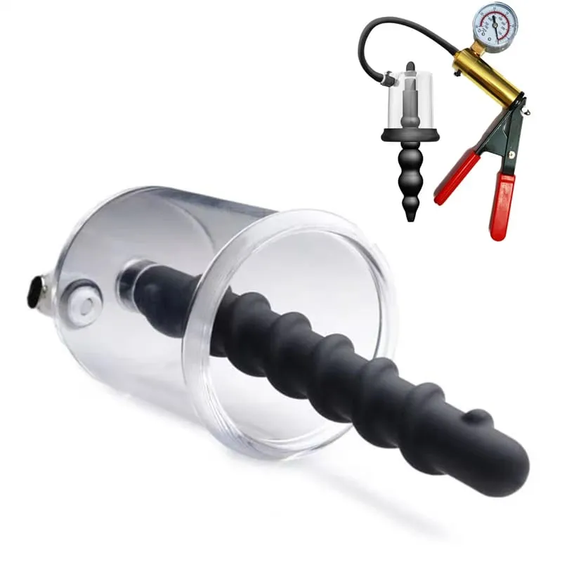 Anal Plug Vacuum Pump Prostate Stimulator Sex Toys for Men Women Adult Powerful Suction Manual Anus Dilator Butt Plug Set