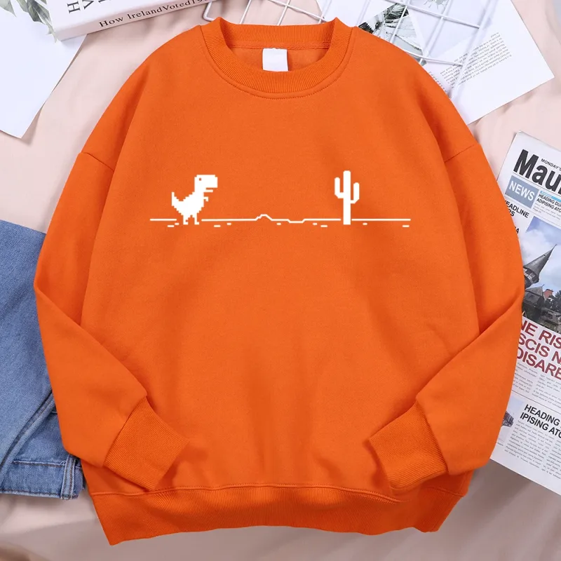 Rede mau funcionamento pequeno dinossauro moletom masculino feminino casual com capuz hip hop confortável streetwear solto roupas quentes hoodies