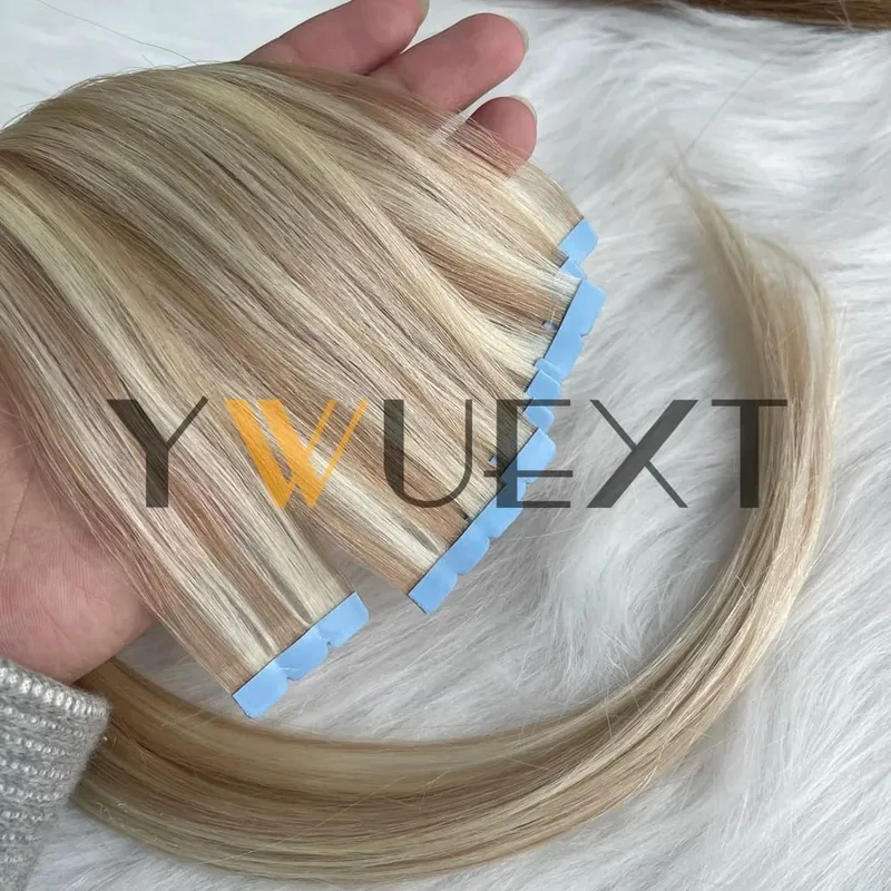 Mini Tape in Human Hair Extensions 12"-20" Straight Natural Black 1B# Machine Made Remy Hair 10pcs/pack Invisible Tape Hair for Women Black Friday