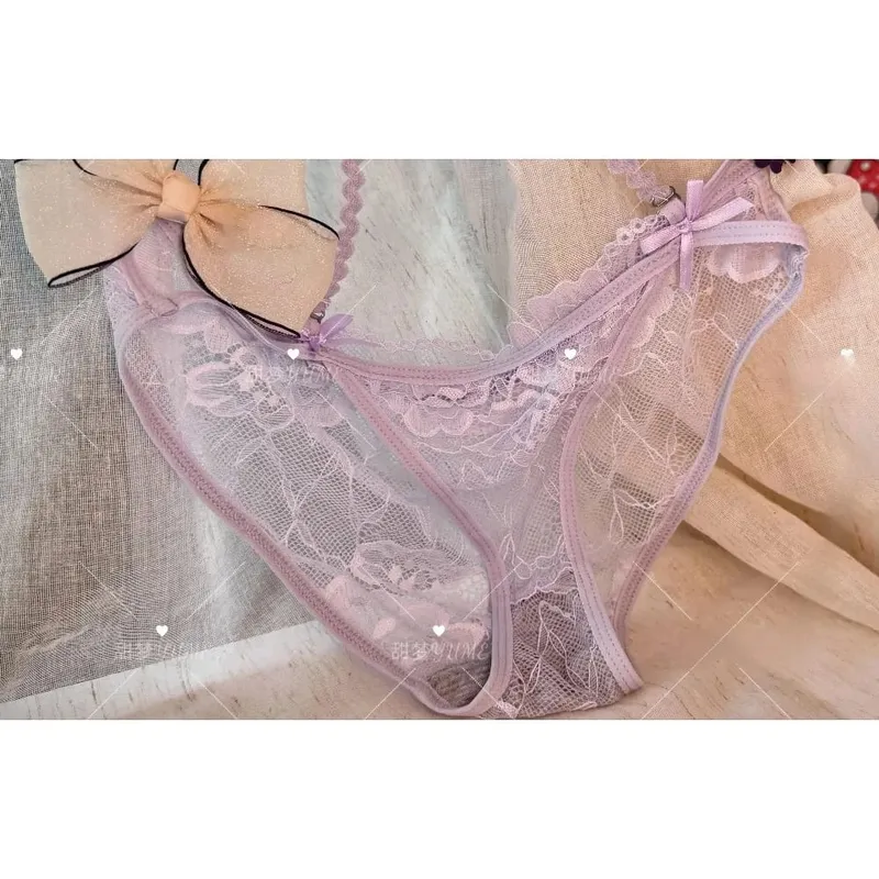 Purple Halter Bra Set Cross Strap Butterfly Detail Elegant Push Up Lingerie Kit For Women Soft Comfort Daily Wear