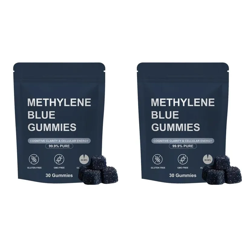 Methylene Blue Gummies with Benfotiamine Alpha Lipoic Acid Vitamin B6 & B12 for Mental Clarity and Nerve Health - 30 Gummies