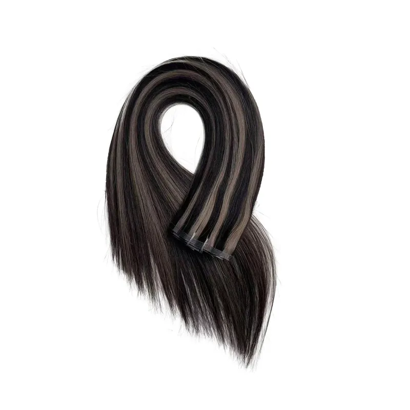 Clip de PU grueso de 160g en extensiones de cabello humano, cinta de trama sin costuras con Clip para extensiones de cabello invisibles de cabello crudo grueso