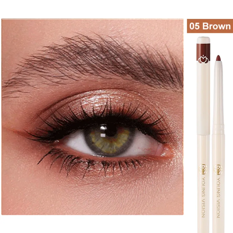 1Pc Ultra-fine Matte Smooth Eyeliner Waterproof Green Purple Colorful Eyeliner Gel Pencil Matte White Eye Lying silkworm Makeup