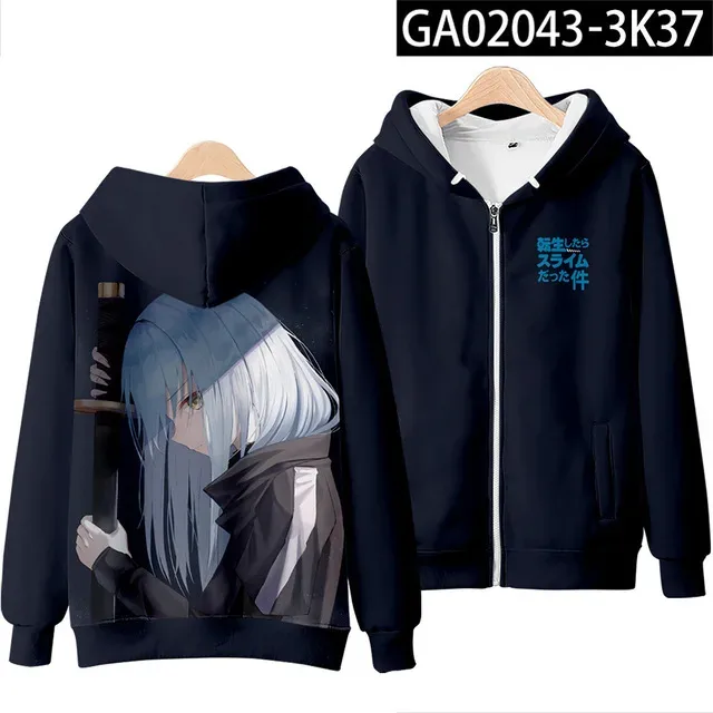 Anime Rimuru Tempest 3D Print Hoodies Men Women Long Sleeve Sweatshirt Harajuku Streetwear Coat Cosplay Costume