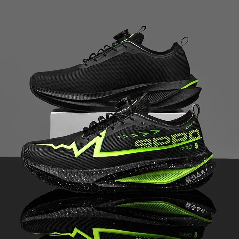 Fluorescence Running Shoes Carbon Board Marathon Men Sports Breathable Lightweight Women's Comfortable Athletic Sneakers Casual