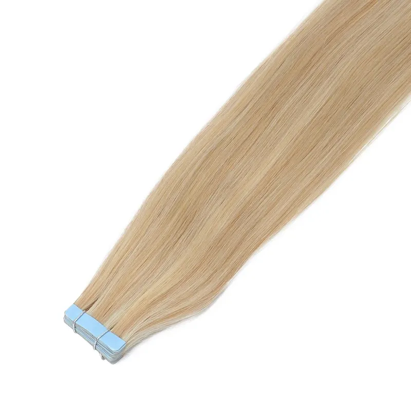 20pcs Seamless Tape in Hair Extensions Human Hair Straight Glue in Extensions Remy Human Hair Extensions 30g/pack 12-22inch