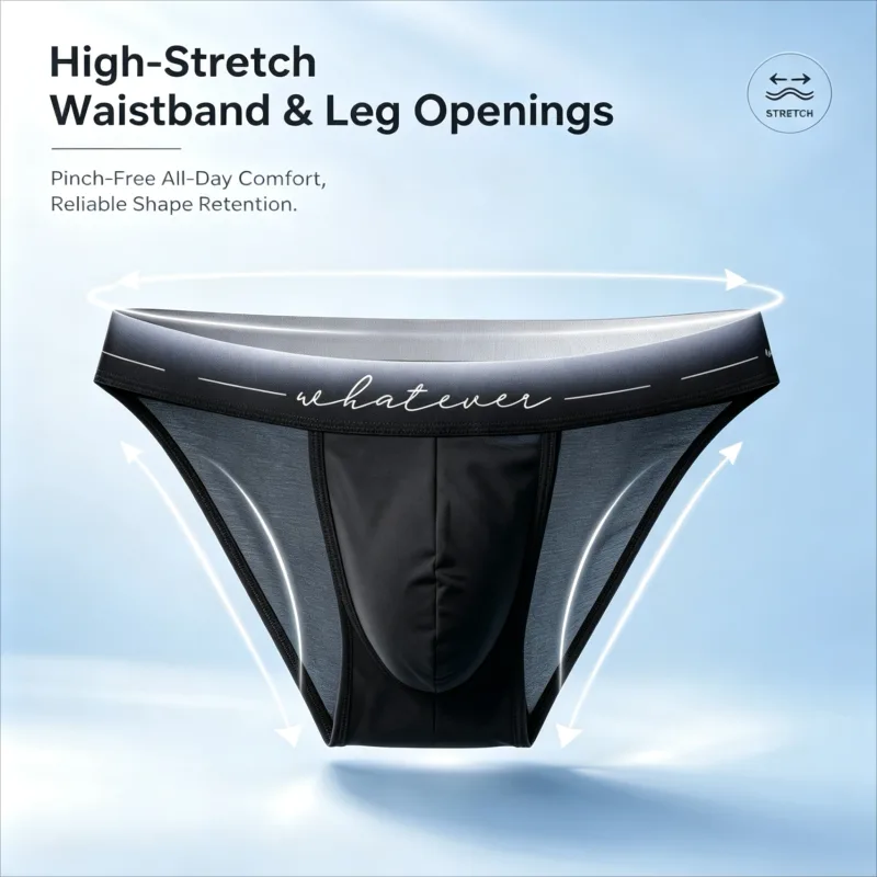 Men Ice Silk High Cut Briefs Printed Moisture Wicking Breathable Athletic Underwear for Bodybuilder Gym Daily Wear 1 / 3Pcs Set