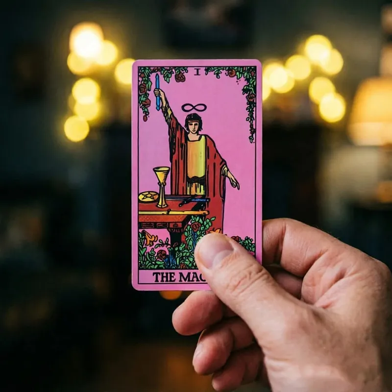 Pink Classic Tarot Deck Board Game Popular Divination Oracle Card Game Psychology Fortune Telling Cards for Tarot Beginners