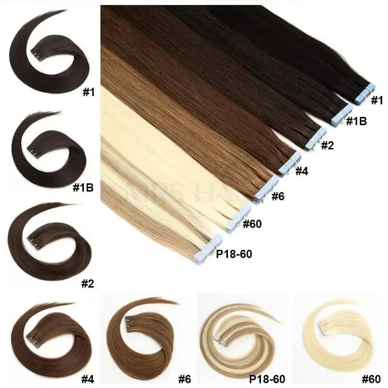 Pita Halimunan dalam Pita Suntikan Rambut dalam Sambungan Rambut Manusia #60 Pita Pakan PU Pada 10pcs/pek Hanya Tambah Kelantangan Untuk Rambut Sisi