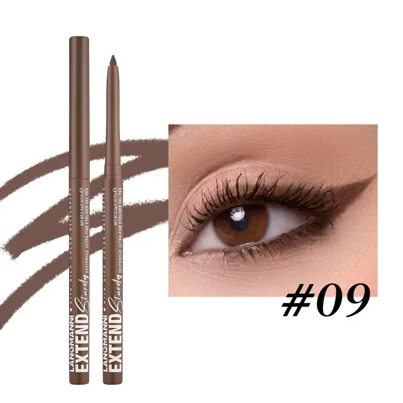 Glide-On Gel Eyeliner Pencil Ultra-Smooth Waterproof Lasting Liner for Waterline & Lash Line Fade-Resistant All-Day Wear Makeup