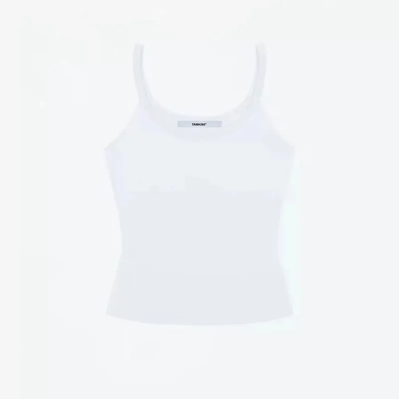 Tank American Style Crew Neck Slim Fit Stretch Basic Crop Top Sweet & Cool Sexy Camisole Vest — image 11