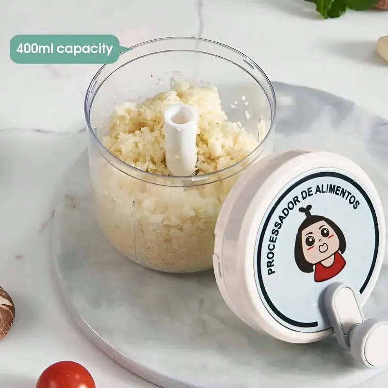 Garlic Crusher Highly Efficient Masher Chopper for Home Multifunctional Manual Grinder with Safe Blades — image 4