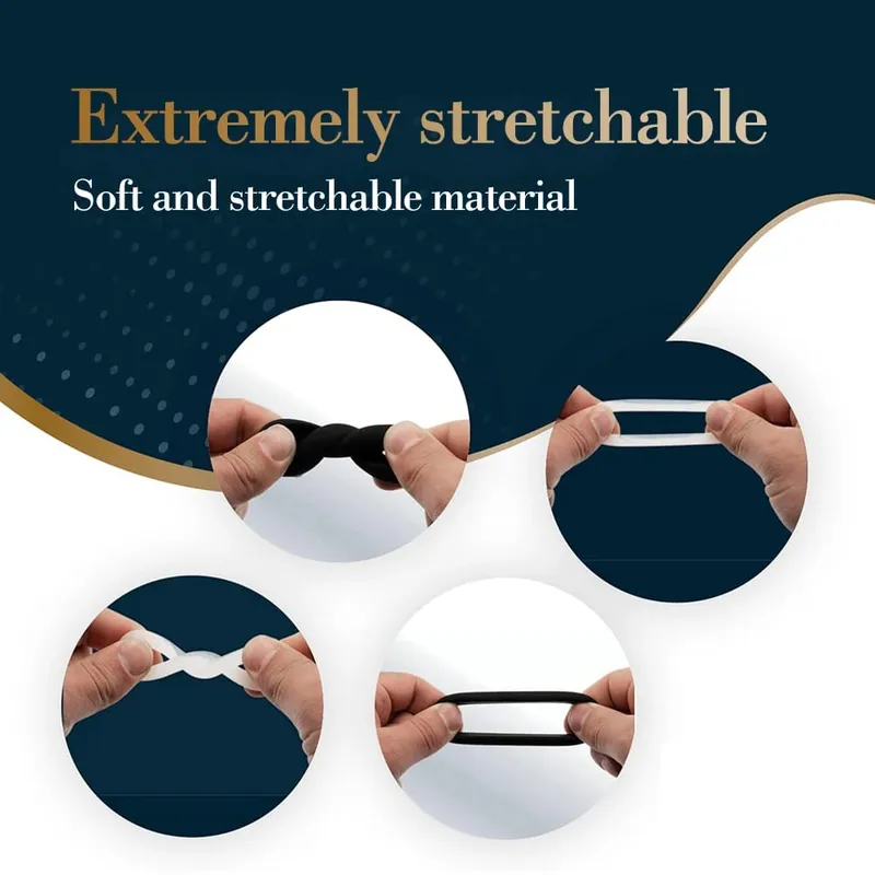Sex Toys Penis Ring Silicone Cock Rings for Men 3/4/8 Sizes Cockring Cock Sexual Stimulation Couples Sex Toys Stretchy Cock 18+