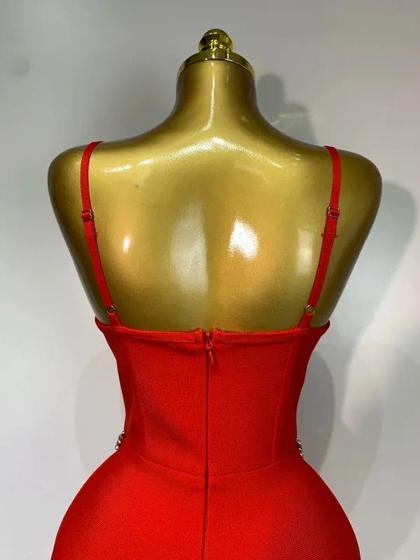 Gaun Perban Bodycon Wanita Pakaian Berlian Imitasi Mewah Punggung Terbuka Seksi Pernikahan Gaun Panjang Maxi Ulang Tahun Pesta Malam Klub Malam