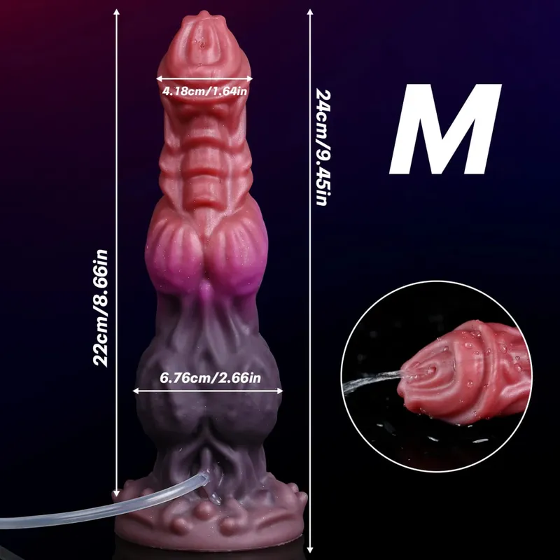 Huge Monster Dildo Squirting Fantasy Dildo Dragon Horse Dog Dildo Knotted Ejaculating Toy Big Anal Silicone Adult Toys for Women