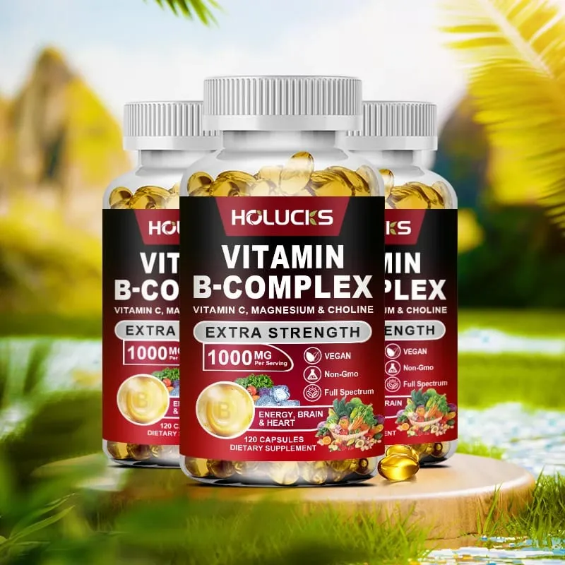 Compre 1 e ganhe 1 grátis! Suplemento de complexo de vitamina B pura para metabolismo energético e sistema nervoso, defesa imunológica e alívio do estresse