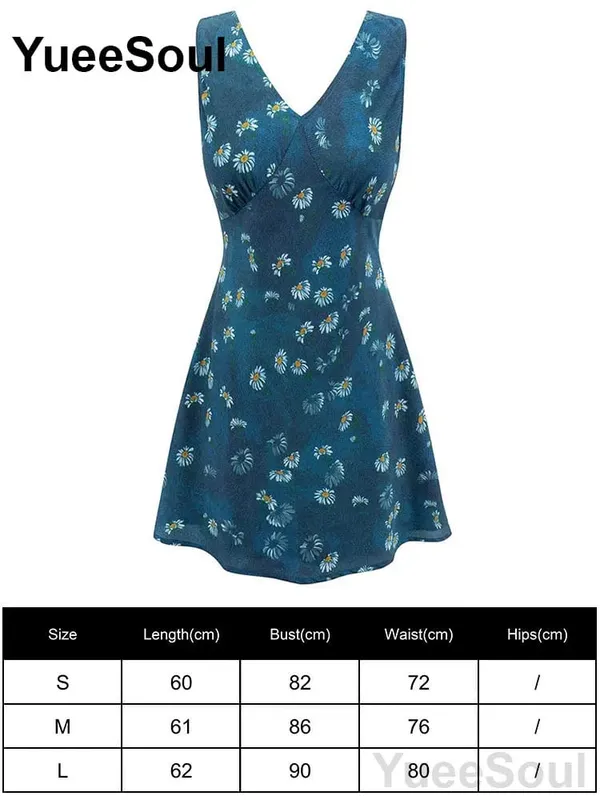 Blue Printed Mini Dress 2026 Summer New Elegant Party Birthday Evening Dresses Y2K Sweet Cute High Street Casual Women Dress