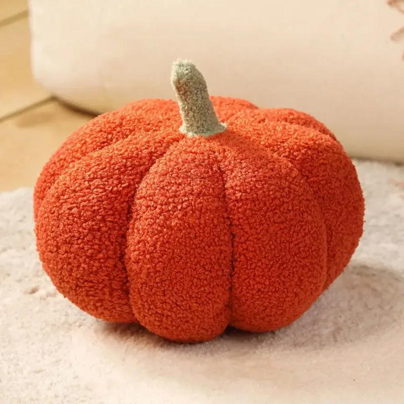Home Decor Cotton Pumpkin Pillow Cute Soft Pumpkin Pillow Simulated Pumpkin Soft Back Cushion