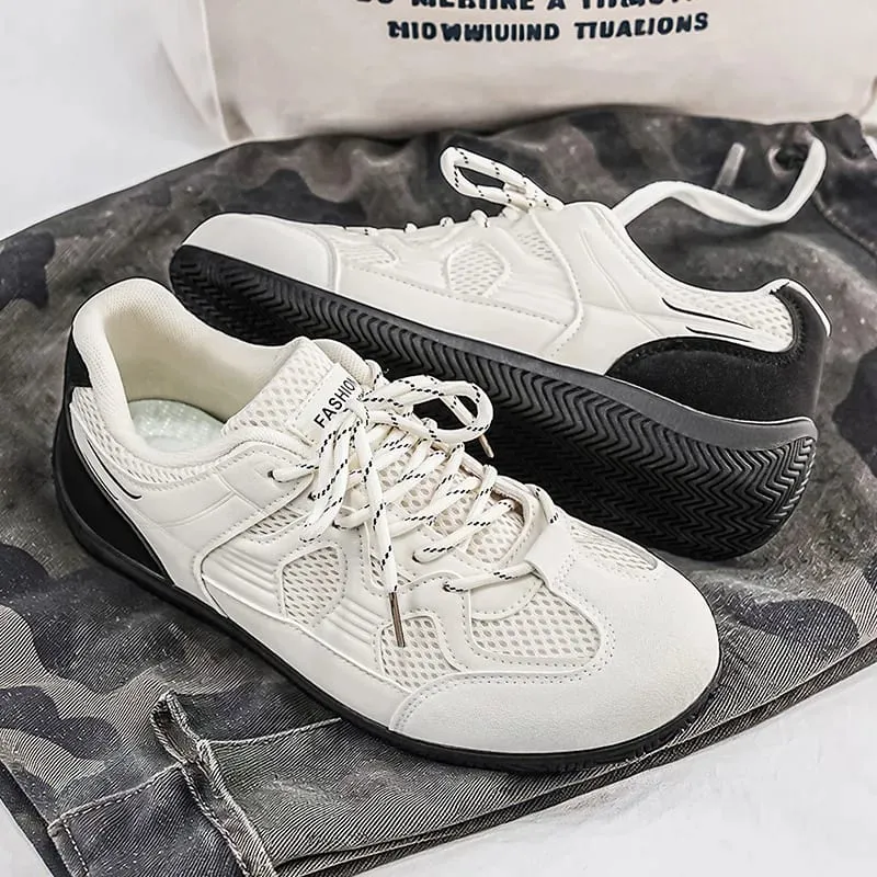 New Sneakers for Men's Outdoor Fabric Footwear Fashion New Man Breathable Anti Slip Mesh Walking Flat Sole Tennis Athletic Shoes