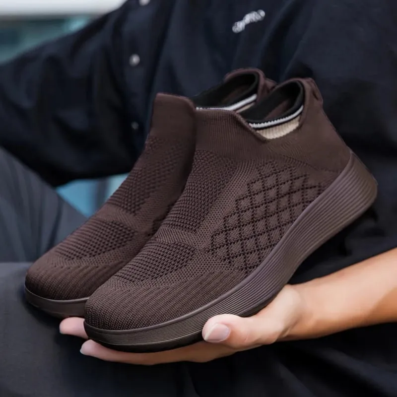 Men Running Walking Sock Shoes Fashion Casual Sneakers Breathable Thick Sole Sport shoes Lightweight Men Sneakers Casual Shoes