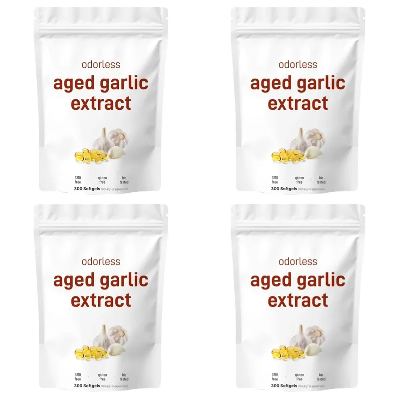 Kapsul Minyak Bawang Putih Tidak Berbau Ekstrak Bawang Putih Berumur 2 Tahun Tambahan Herba Asli Wirh Tumbuh Allium Sativum Bulb 300 Softgels