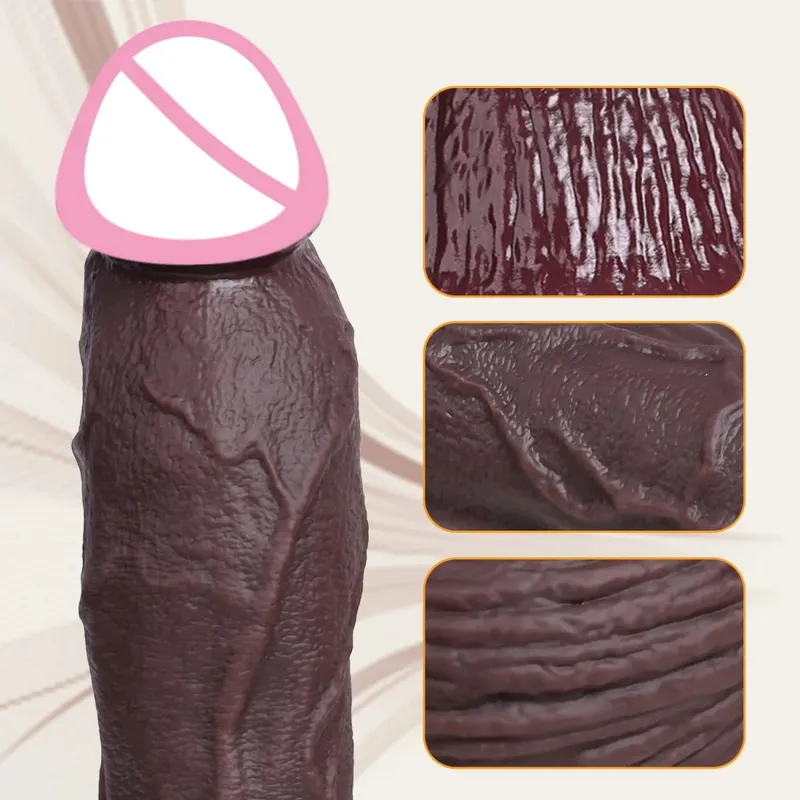 Huge Realistic Dildo Double Layer Silicone Penis Soft Big Cock 2 Colors 4 Sizes For Women Masturbation Sex Toys Adult supplies